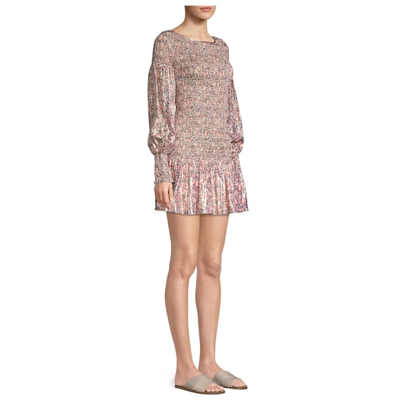 NWOT LOVESHACKFANCY SCARLETT SMOKE SILK MINI DRESS - Picture 7 of 11